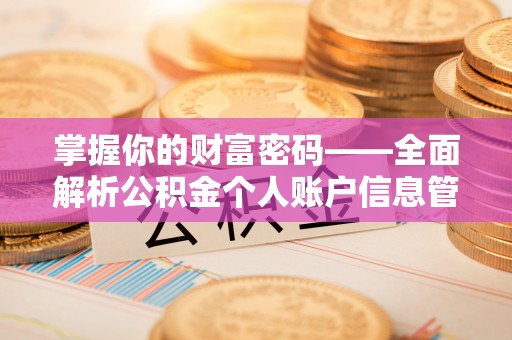 双滦掌握你的财富密码——全面解析公积金个人账户信息管理与优化