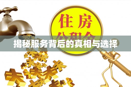 双滦揭秘服务背后的真相与选择